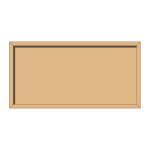 1200 x 600mm landscape, framed, hardwood honours board, square top
