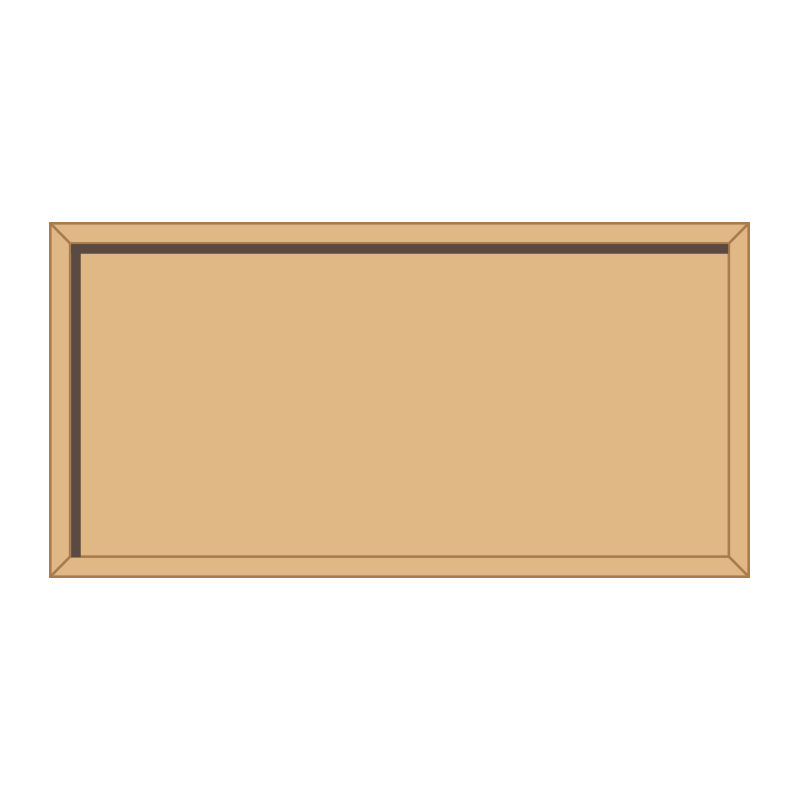 1200 x 600mm landscape, framed, hardwood honours board, square top