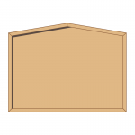 1200 x 900mm landscape, framed, hardwood honours board, gable top