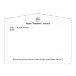 Illustration showing typical layout of inscriptions for honours board HOM3/129G