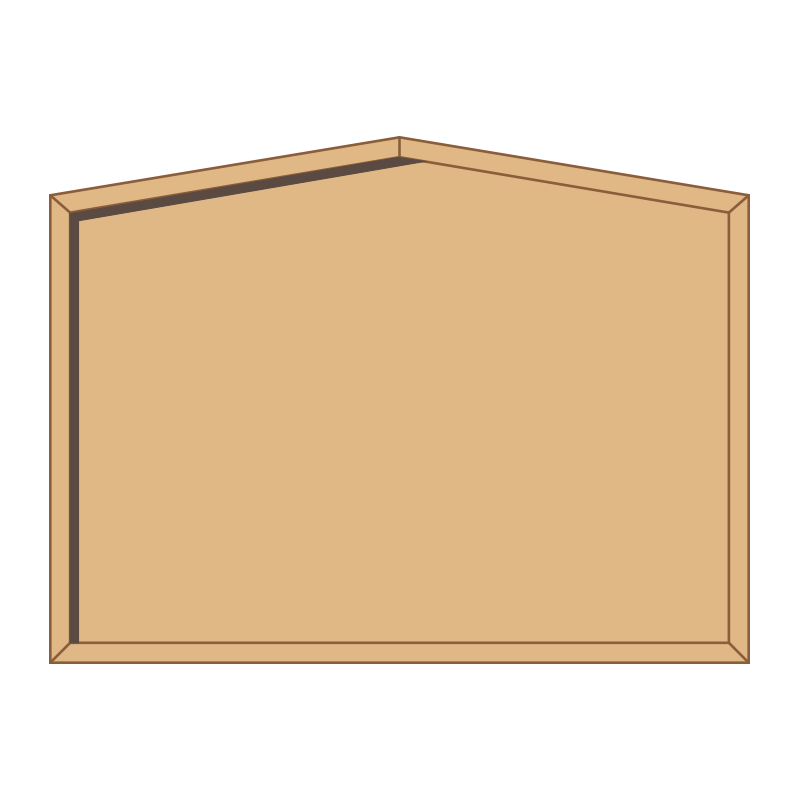 1200 x 900mm landscape, framed, hardwood honours board, gable top