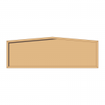 1800 x 600mm landscape, framed, hardwood honours board, gable top
