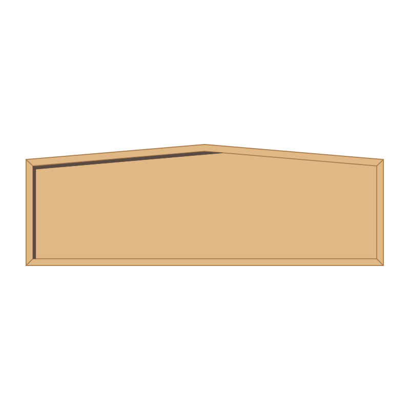 1800 x 600mm landscape, framed, hardwood honours board, gable top