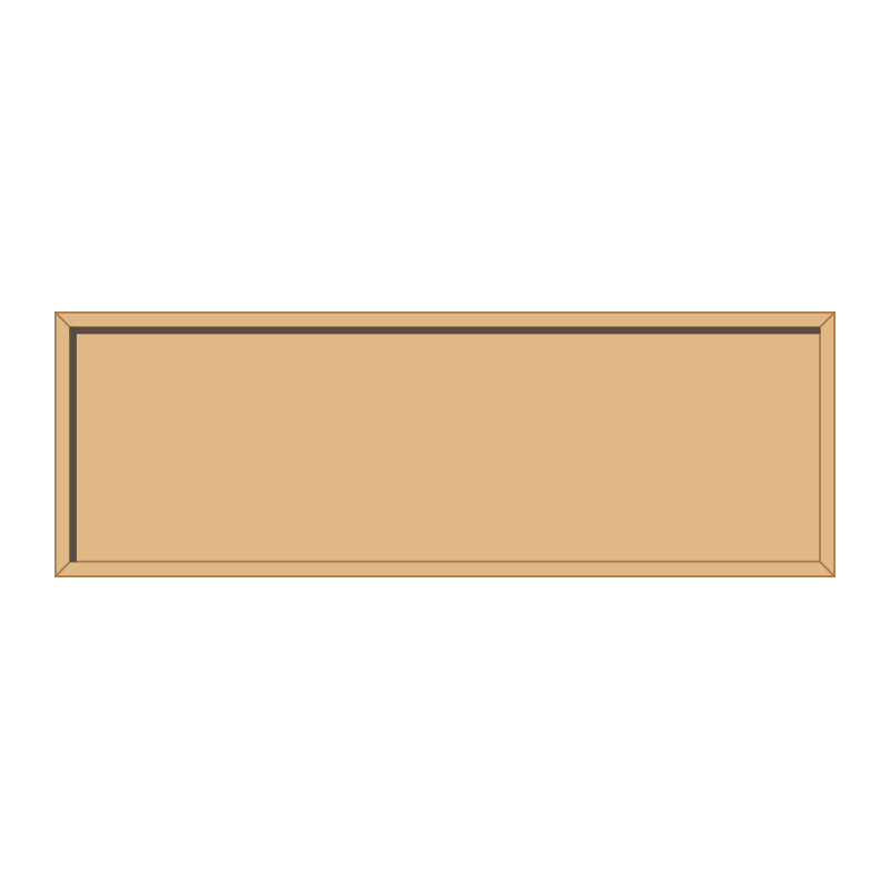 1800 x 600mm landscape, framed, hardwood honours board, square top
