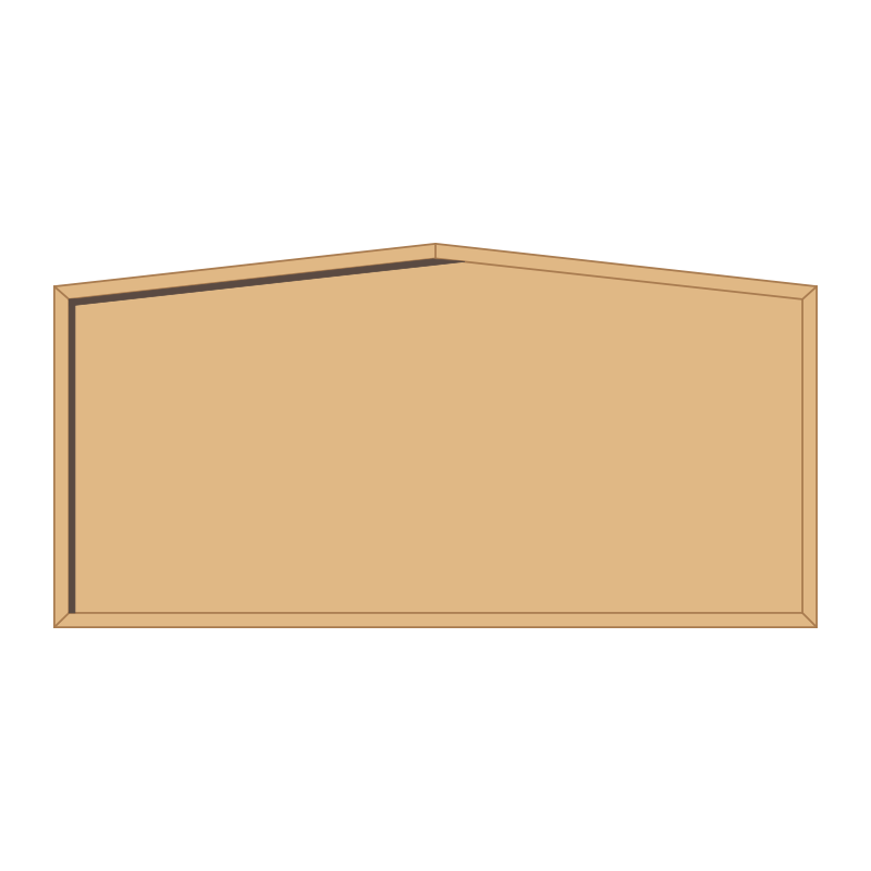 1800 x 900mm landscape, framed, hardwood honours board, gable top