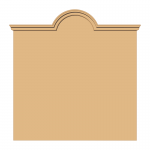 1200mm x 1200 mm landscape format, HOMC/69 framed honours board, with radiused top and moulded cornice