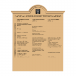 1200mm x 1500 mm landscape format, HOMC/69 framed honours board, with radiused top and moulded cornice