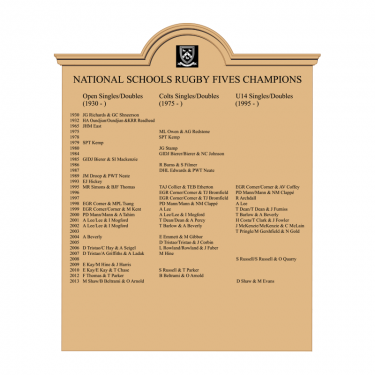 1200mm x 1500 mm landscape format, HOMC/69 framed honours board, with radiused top and moulded cornice