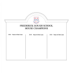 Illustration showing typical layout of inscriptions for honours board HOMC-129