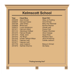HOMCC/1212 honours board, with solid timber frame, cornice and corbels