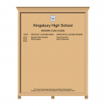 HOMCC/1215 honours board, with solid timber frame, cornice and corbels