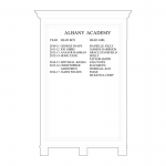 Illustration showing typical layout of inscriptions for honours board HOMCC-69