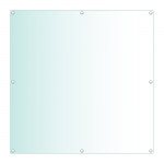 Acrylic Honours Board 1200 x 1200mm, square with straight top