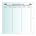 Acrylic Honours Board 1200 x 1200mm, landscape with straight top-layout-drawing