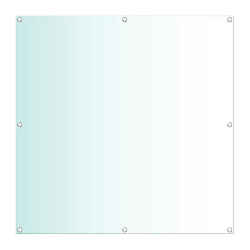 Acrylic Honours Board 1200 x 1200mm, square with straight top