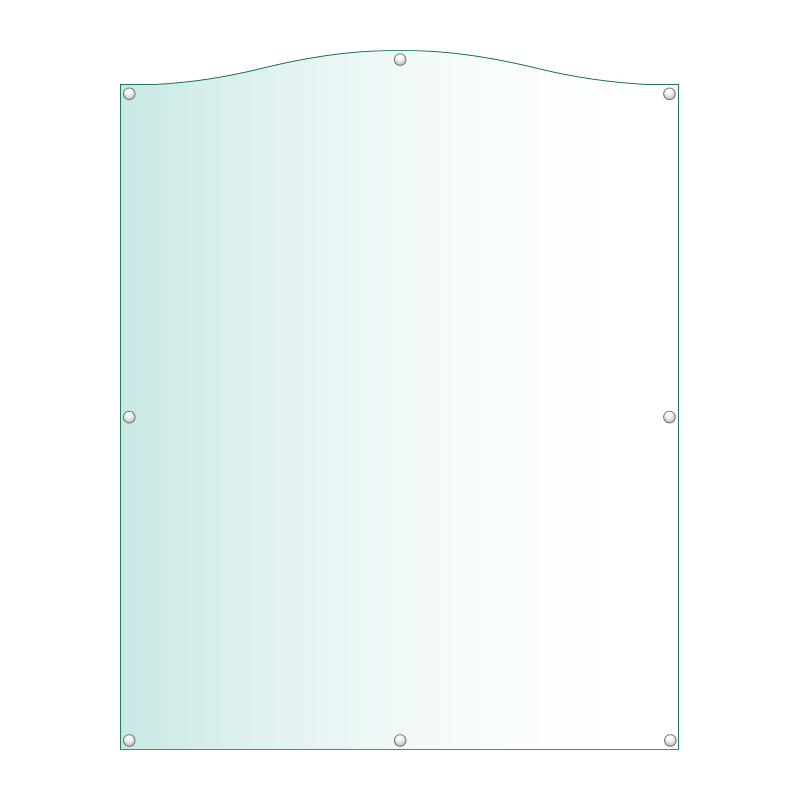 Acrylic Honours Board 1200 x 1500mm, portrait with bow top