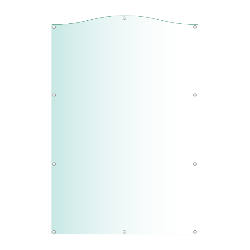 Acrylic Honours Board 1200 x 1800mm, portrait with bow top