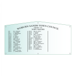 Acrylic Honours Board 1200 x 600mm, landscape with gable top-layout-drawing