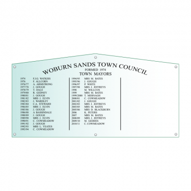 Acrylic Honours Board 1200 x 600mm, landscape with gable top-layout-drawing