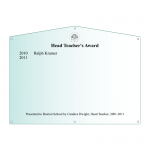 Acrylic Honours Board 1200 x 900mm, landscape with gable top-layout-drawing