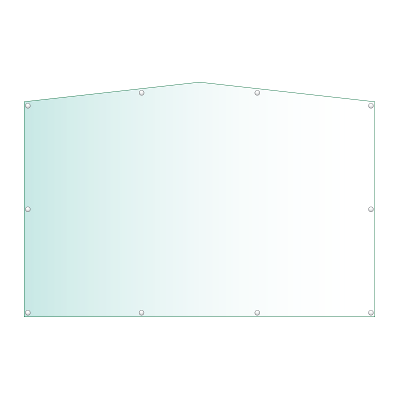 Acrylic Honours Board 1800 x 1200mm, landscape with gable top