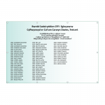 Acrylic Honours Board 1800 x 1200mm, landscape with straight top-layout-drawing
