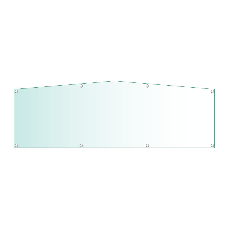 Acrylic Honours Board 1800 x 600mm, landscape with gable top