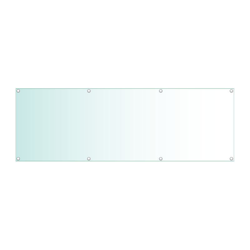 Acrylic Honours Board 1800 x 600mm, landscape with straight top