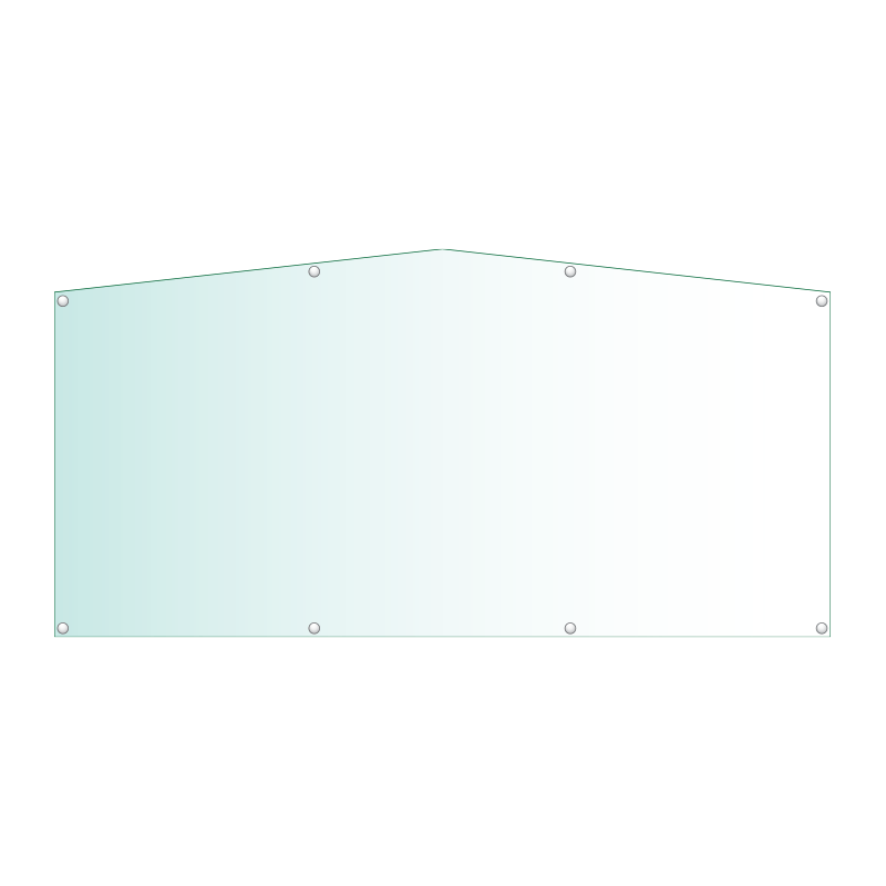 Acrylic Honours Board 1800 x 900mm, landscape with gable top