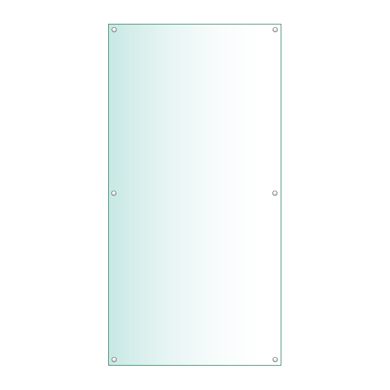 Acrylic Honours Board 600 x 1200mm, portrait with straight top