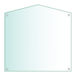 Acrylic Honours Board 600 x 600mm, gable top