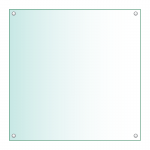 Acrylic Honours Board 600 x 600mm, square with straight top