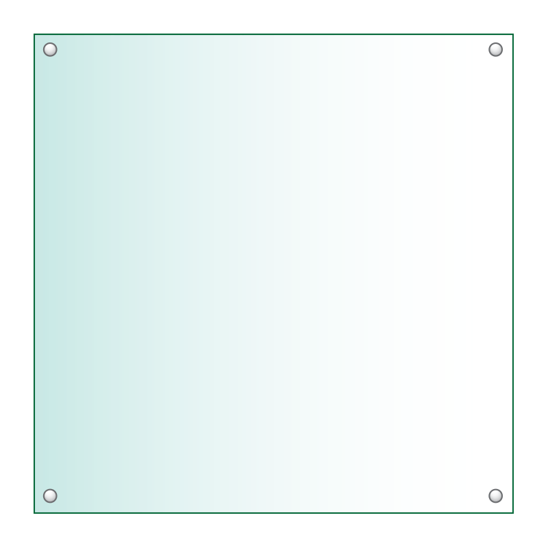 Acrylic Honours Board 600 x 600mm, square with straight top