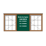 Largest external oak noticeboard