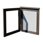 Recycled plastic poster case, open
