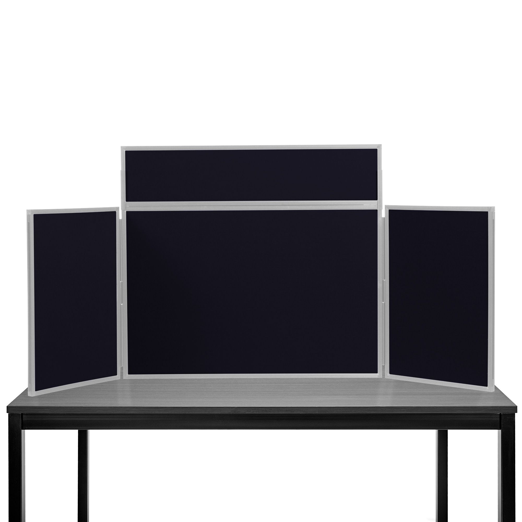 Midi Desktop Display Boards Black with Grey Frame