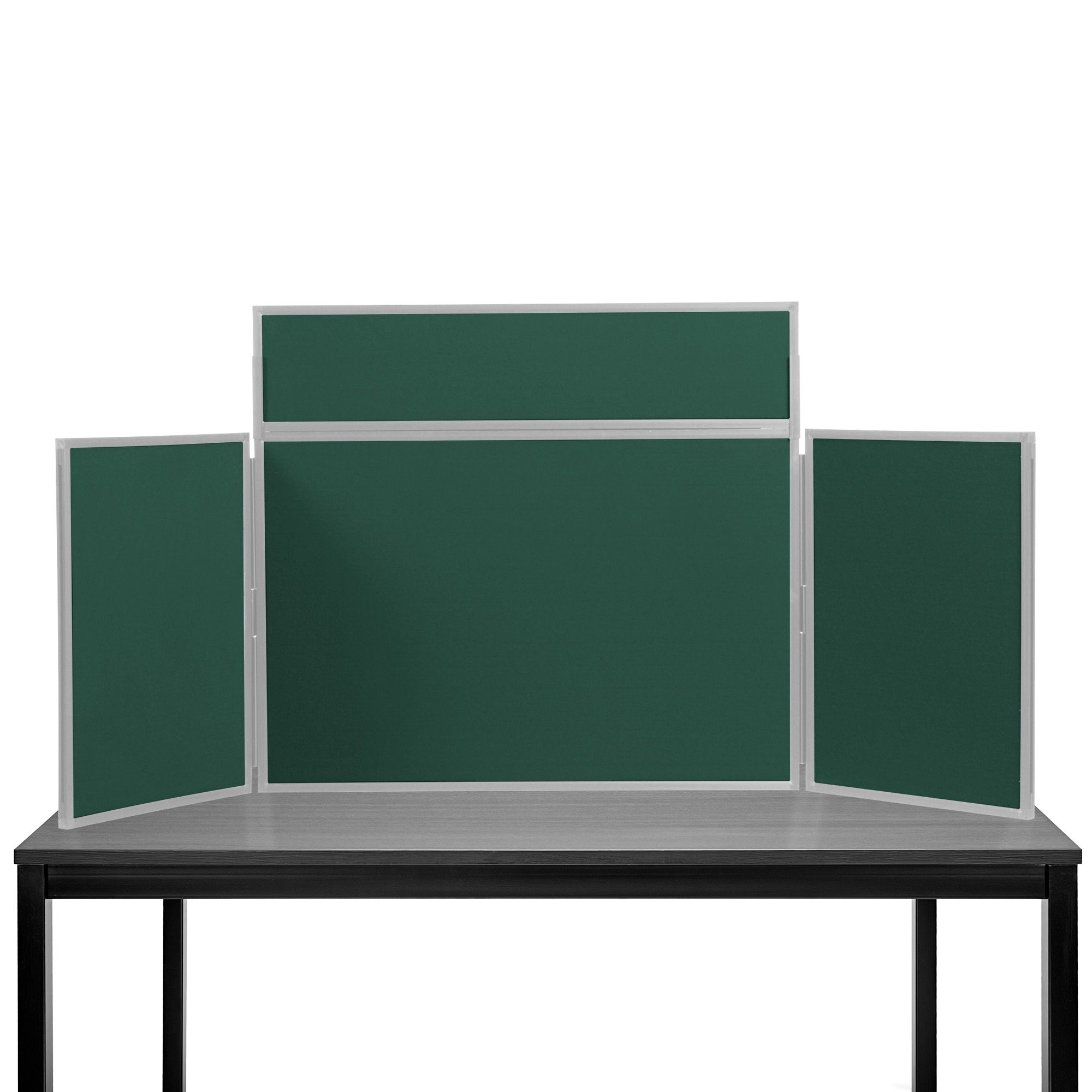Midi Desktop Display Boards Bottle Green with Grey Frame
