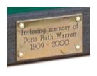 Brass dedication plate