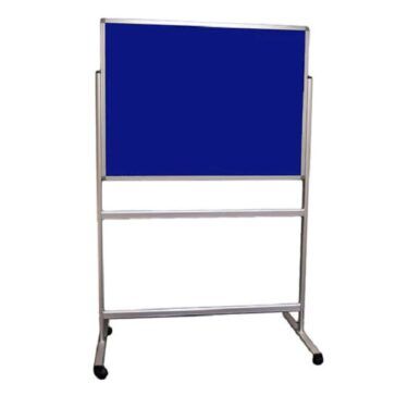 Mobile Noticeboards Blue Felt Board with Aluminium Frame