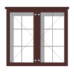 Oak noticeboard dark oak finish