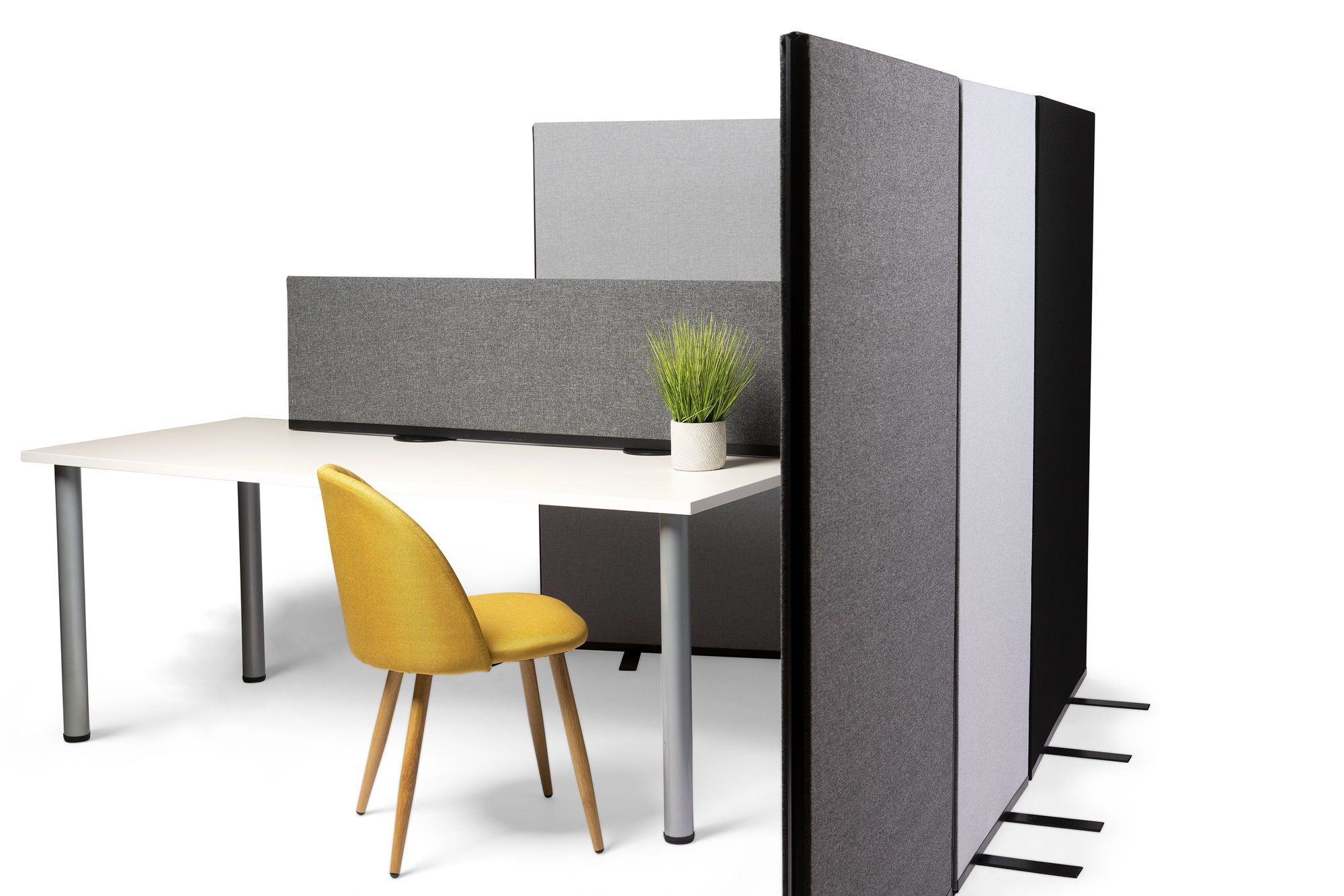 Office Screen Group - range of Office Screens in Grey and Black Fabrics
