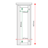 External & internal dimensions of 3 x A4 Man-made Timber noticeboard