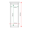External & internal dimensions of 3 x A4 Man-made Timber noticeboard, unglazed