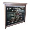 6 x A4 Man-made Timber noticeboard, unglazed with sign panel, Stroud Baptist Church