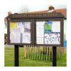 2-bay, 6 x A4 Man-made Timber noticeboard, Johnston Community Council