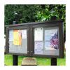 2-bay, 6 x A4 Man-made Timber noticeboard, post-mounted, no header