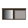 2-bay, 6 x A4 Man-made Timber noticeboard, 1 bay glazed