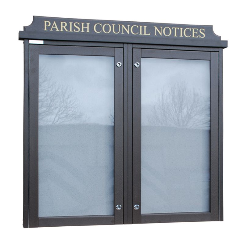 PD6A4P 2-bay, 6 x A4 Man-made Timber noticeboard, portrait format