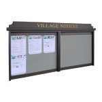 2-bay, 6 x A4 Man-made Timber noticeboard, unglazed, wall-mounted