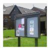 2-bay, 9 x A4 Man-made Timber noticeboard, post-mounted, market Harborough Methodist Church